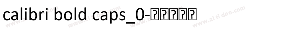 calibri bold caps_0字体转换